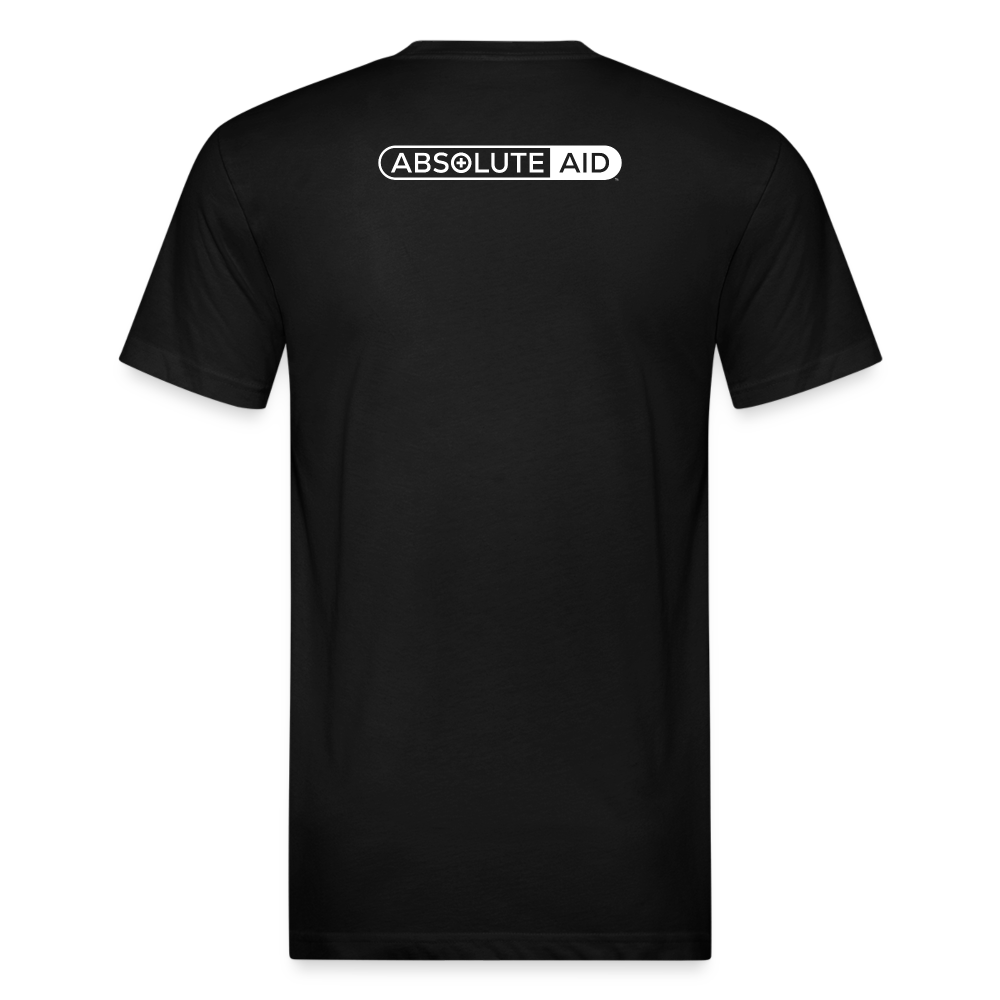 Absolute Aid Flag T Shirt- Black - black