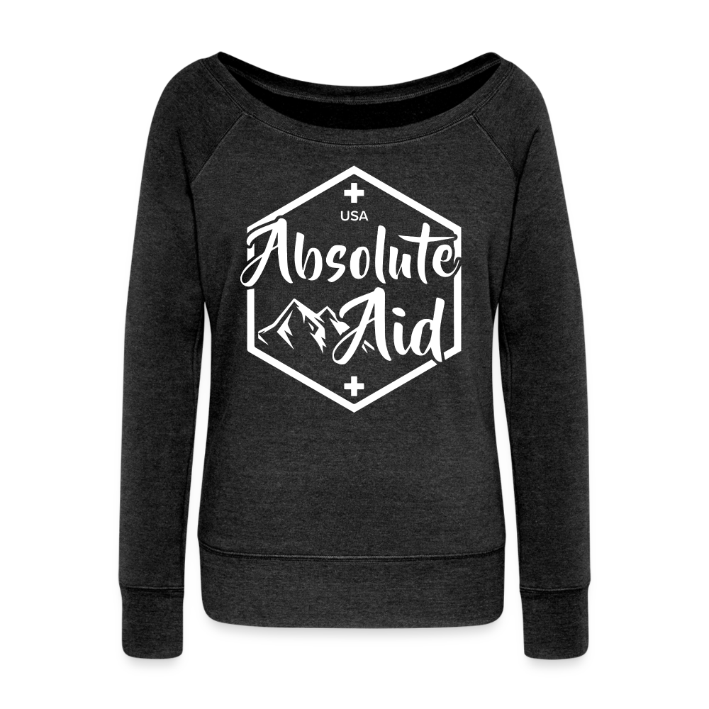 Absolute Aid Wide Neck Sweatshirt - heather black