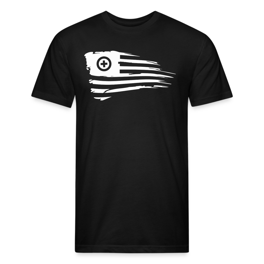 Absolute Aid Flag T Shirt- Black - black